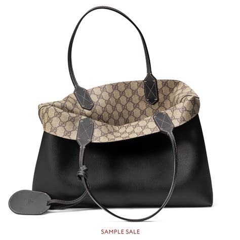 gucci reversible gg leather tote|Gucci reversible canvas tote.